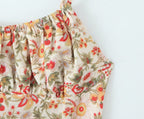 Summer French Romantic Sexy Sweet Floral Design Waist Slimming Sling Dress Aiostar