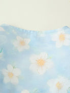 Summer Women Clothing Refined Stylish Simple V neck Printed Puff Sleeve Pearl Buckle Dress CHEN