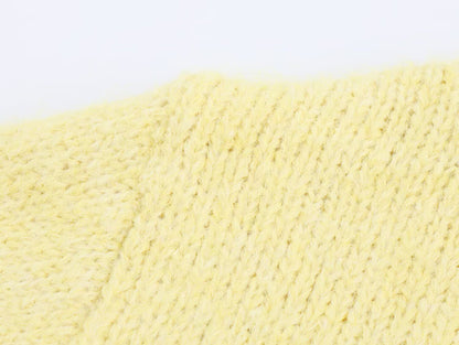 Women Clothing Fall round Neck Long Sleeve Bowknot Decorative Knitwear Coat