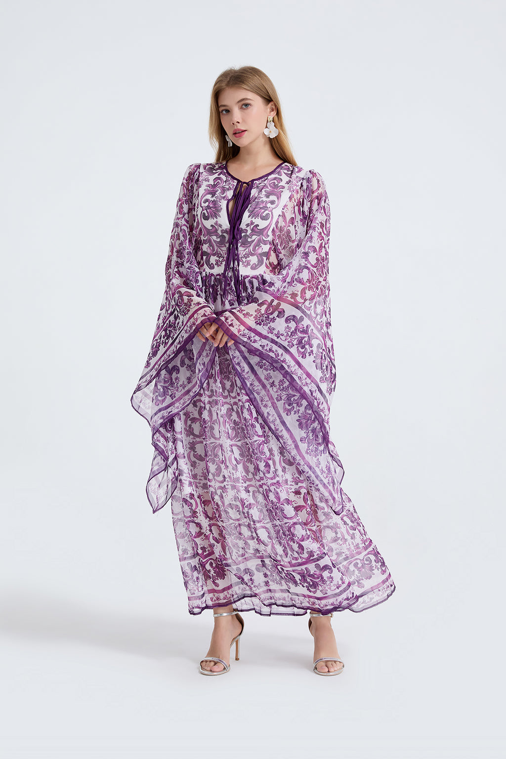 Robe ample trapèze à manches longues pour femme, printemps-automne