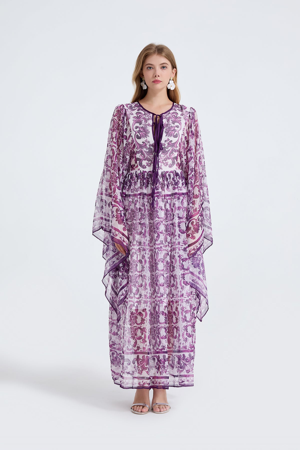 Robe ample trapèze à manches longues pour femme, printemps-automne