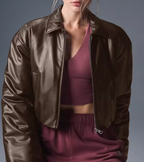 Autumn Winter High Street Retro Faux Leather Bread Coat Loose Thick Warm Keeping Cotton Clothing Short Jacket TinkleBell