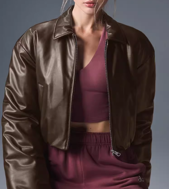 Autumn Winter High Street Retro Faux Leather Bread Coat Loose Thick Warm Keeping Cotton Clothing Short Jacket TinkleBell