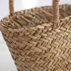 Sac en paille tissée à la main en herbe naturelle Mitsubishi, sac à main simple, sac panier à légumes pour femme 