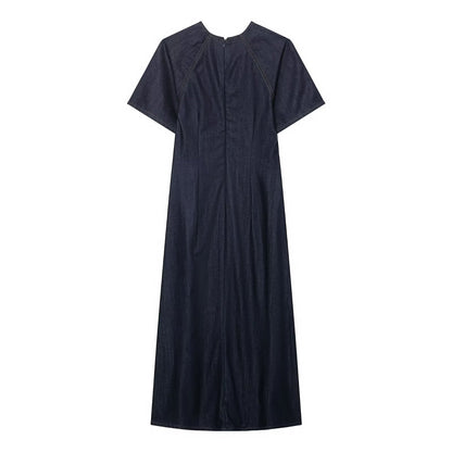 Popular Trendy Wild Series Denim Maxi Dress Niche