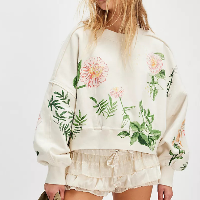 Sudadera con capucha para mujer, ropa de otoño e invierno, holgada, informal, con estampado, a juego