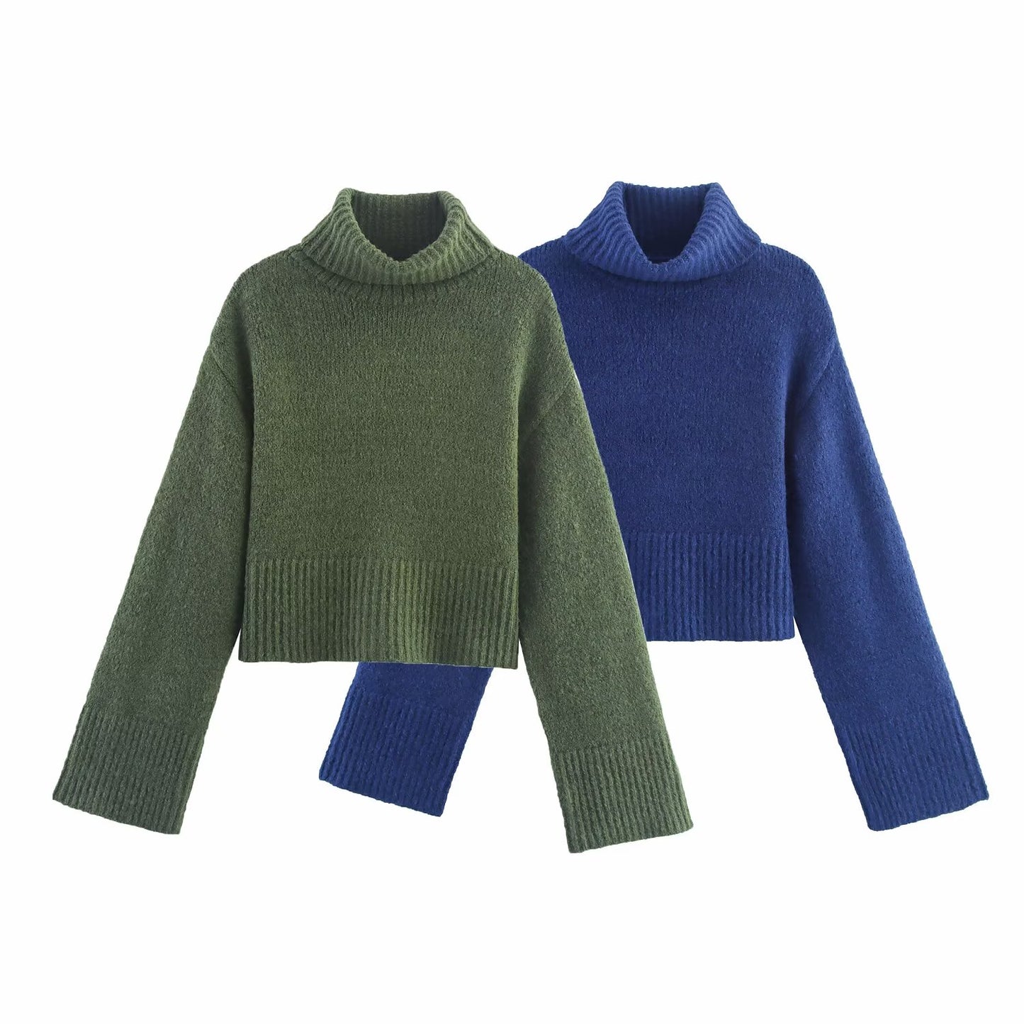 Women Clothing Winter Long Sleeve Stand Collar Basic Comfortable All Matching Sweater