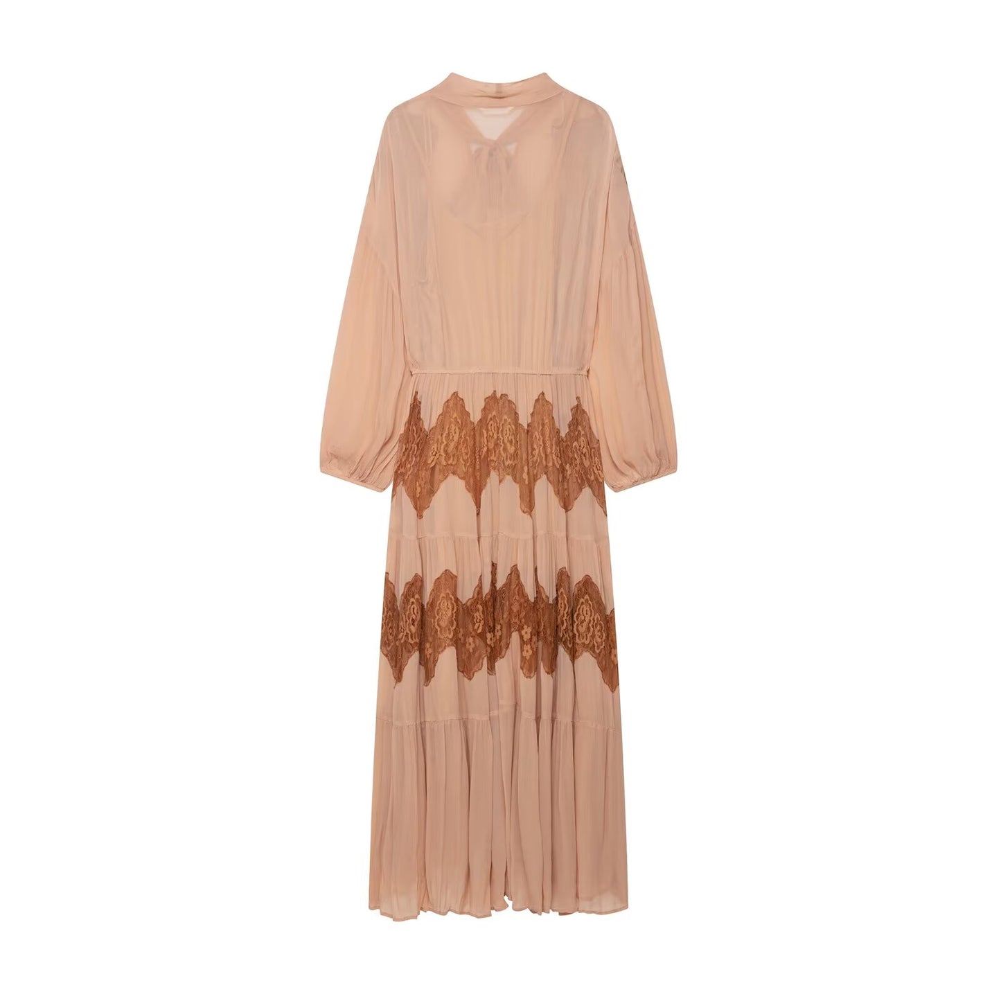 Dress Autumn Graceful Bow Stitching Lace Dress