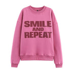 Vêtements femme automne hiver décontractés, sweat-shirts imprimés amples à col rond, faciles à assortir