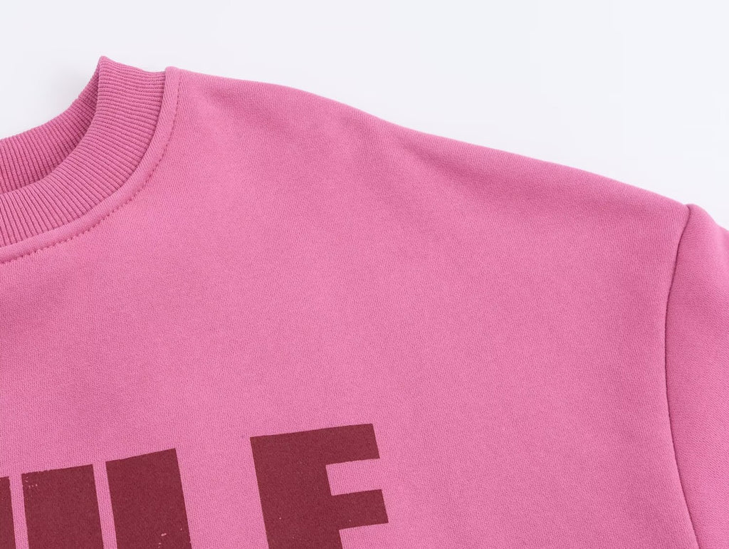 Vêtements femme automne hiver décontractés, sweat-shirts imprimés amples à col rond, faciles à assortir