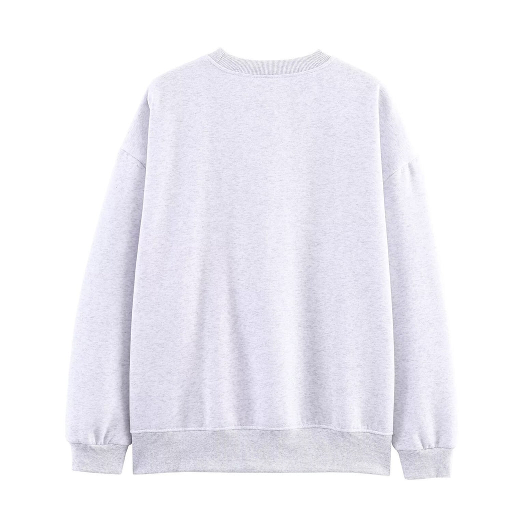 Sudadera holgada informal con estampado de dibujos animados para mujer, ropa de otoño