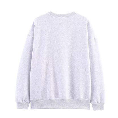 Women Clothing Autumn Loose Casual Vibrant Cartoon Print Sweatshirt