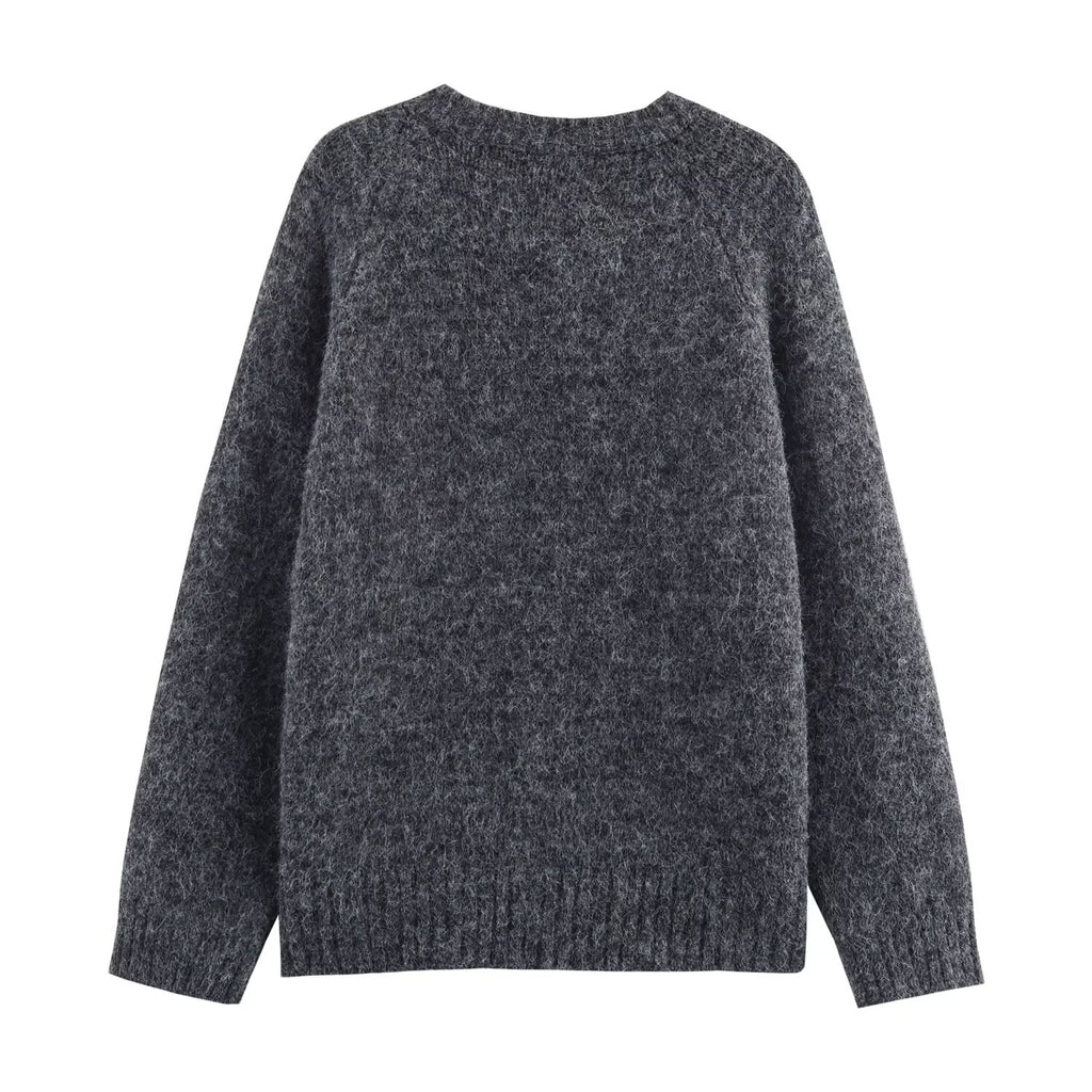 Gilet en maille à motif champignons et boutons mignons, coupe ample, style niche, vêtement d'extérieur