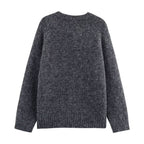 Gilet en maille à motif champignons et boutons mignons, coupe ample, style niche, vêtement d'extérieur