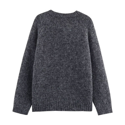 Mushroom Pattern Cute Button Cardigan Knitted Cardigan Loose Design Niche Sweater Outerwear