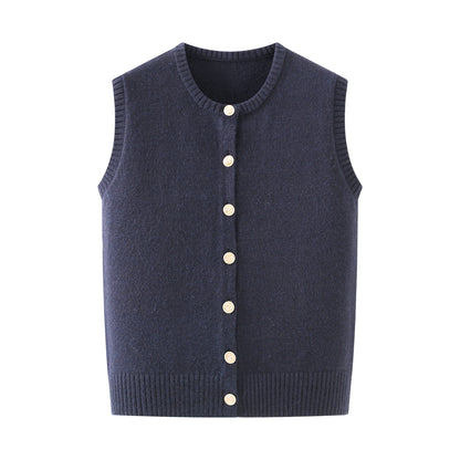 Women Clothing Diamond Lattice Knitwear Women Autumn Long Sleeve Lazy Sweater Vest