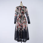 Women Printed Long Sleeved Summer And Autumn Vacation Dress Daylight