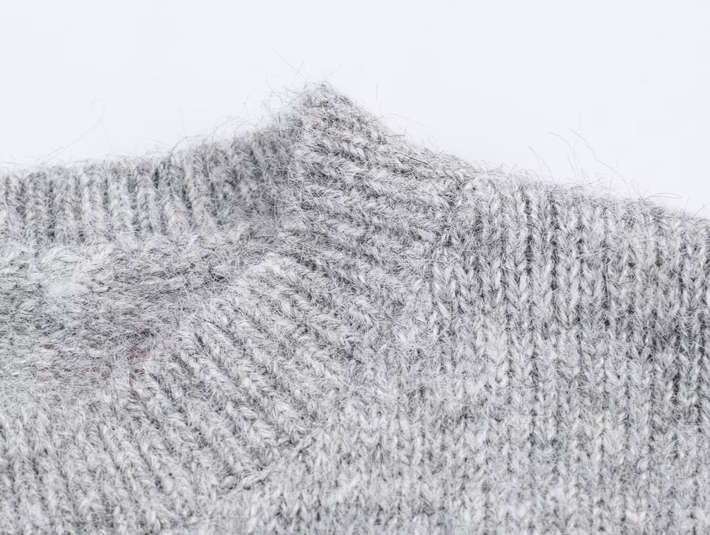 Chaleco de punto con cuello redondo y adornos florales para mujer, ropa de otoño coreana