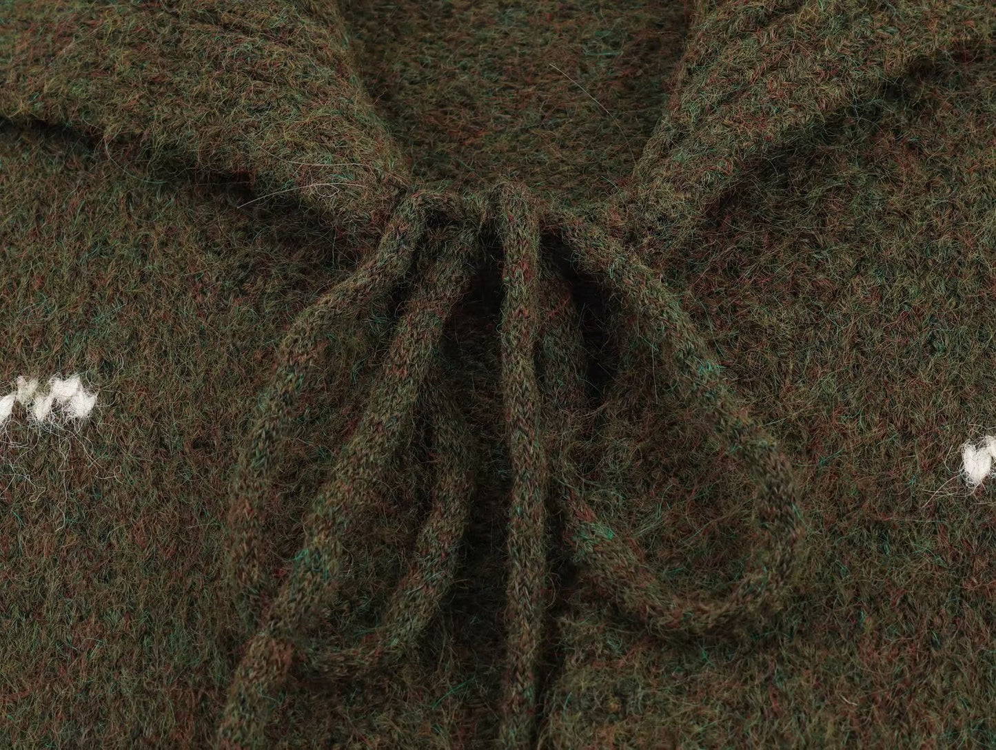 Idle Retro Lapels Jacquard Lace up Knitted Cardigan Autumn Loose Slimming Sweater Coat for Women