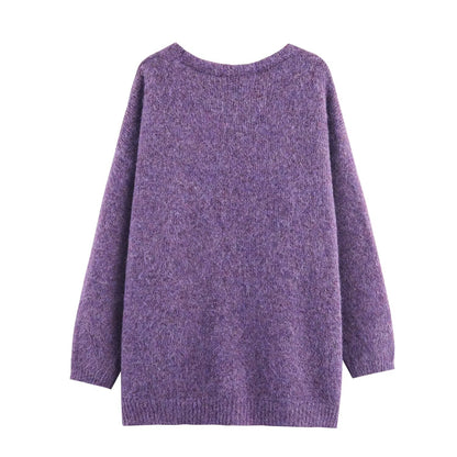 Women Lace Collared Blouse Shoulder Strap Two Piece Knitted Cardigan Set