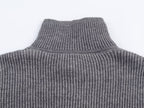 Cárdigan de punto con costuras de colores a juego, holgado e informal para mujer de otoño