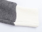 Cárdigan de punto con costuras de colores a juego, holgado e informal para mujer de otoño