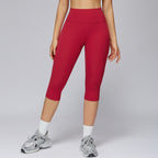 Arrival Brushed Yoga Knee Length Pants High Waist Quick Drying Skinny Slimming Middle Pants Running Outdoors Workout Clothes for Women Sollinarry