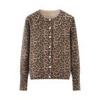 Fall Women Clothing Stylish Simple round Neck Button Decoration Cardigan