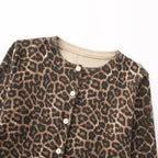 Fall Women Clothing Stylish Simple round Neck Button Decoration Cardigan