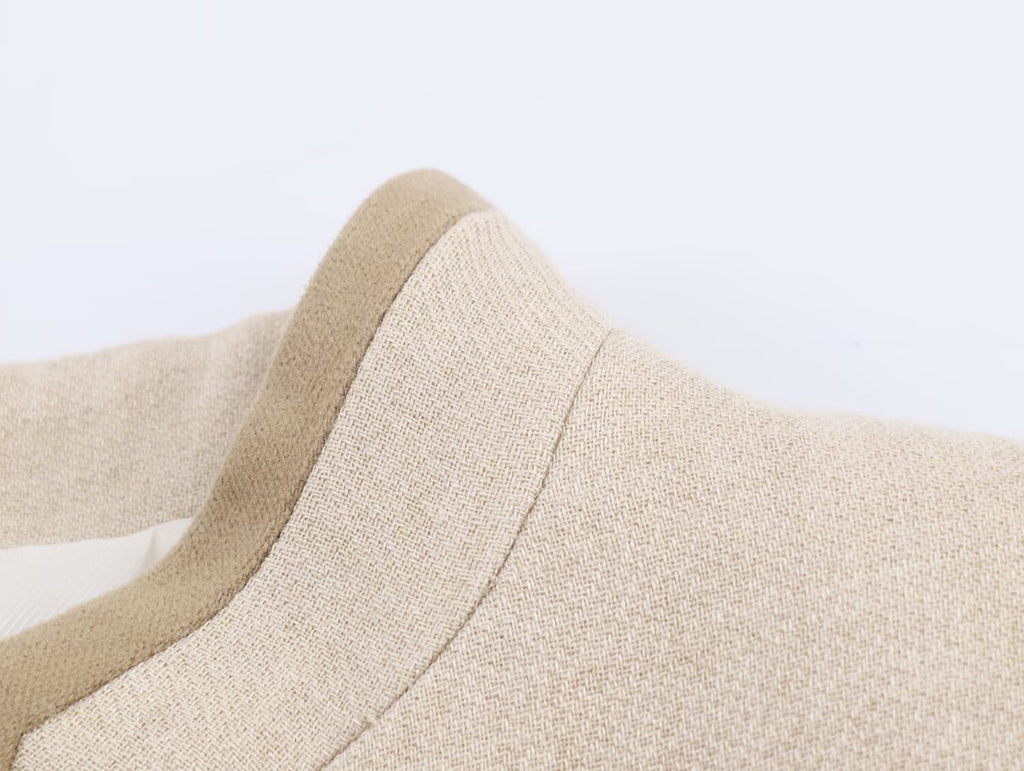 Women Clothing Casual Padded Shoulder Bends Hitches Chinese Knot Button Top SenDa