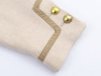 Women Clothing Casual Padded Shoulder Bends Hitches Chinese Knot Button Top SenDa
