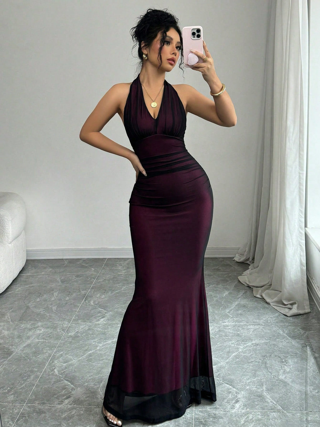 Women Clothing Summer Sexy Halter Mesh Sexy Sleeveless Dress WensDiva