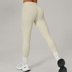 Invisible Pleated Quick Drying Fitness Pants Breathable Outer Wear Tight Sports Pants High Waist Hip Lift Yoga Pants PeachYou