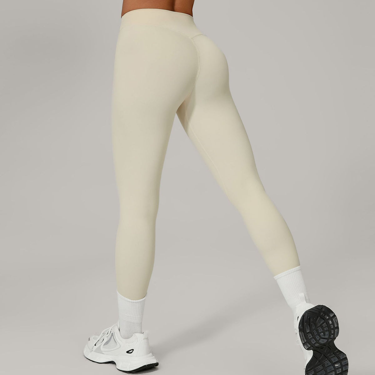 Invisible Pleated Quick Drying Fitness Pants Breathable Outer Wear Tight Sports Pants High Waist Hip Lift Yoga Pants PeachYou