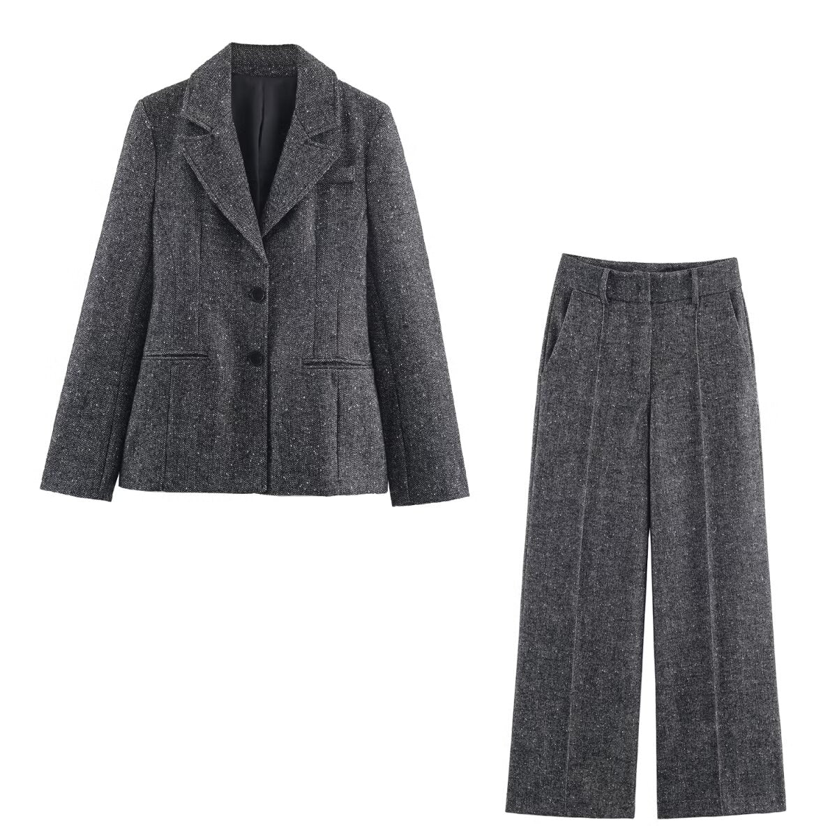 Women Clothing Autumn Winter Elegant Blazer Pant Sets SenDa