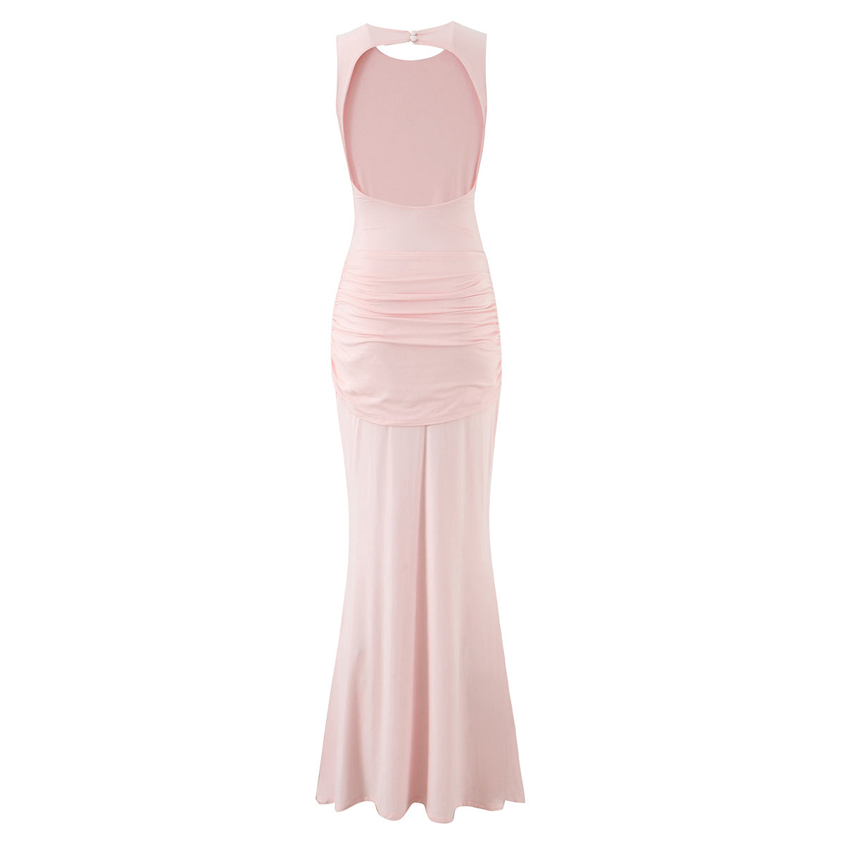 Slim Fit Standard Pleating Twisted Sleeveless Dress Women Summer Elegant Backless Tight Waist Sexy Maxi Dress Camille