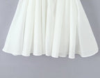 French Sexy Deep U Neck Fitted Waist Bowknot Lace up Dress Slim Fit Slimming Sexy Vest Dress Aiostar