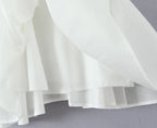 French Sexy Deep U Neck Fitted Waist Bowknot Lace up Dress Slim Fit Slimming Sexy Vest Dress Aiostar