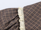 Women Plaid Small round Collared Dress SenDa