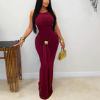 Women Wear Elegant Solid Color Slim Fit Backless Dress Freedom