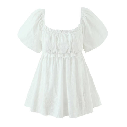 Camisa de muñeca Niche con mangas abullonadas para mujer, suéter holgado a juego para primavera y otoño
