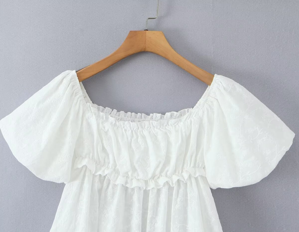 Chemise à manches bouffantes Sweet Niche Doll pour femme, printemps-automne, pull ample assorti