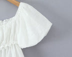Chemise à manches bouffantes Sweet Niche Doll pour femme, printemps-automne, pull ample assorti