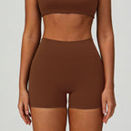 Nude Feel Yoga Shorts Tight High Waist Quick Drying Outdoor Exercise Shorts Women Casual Running Fitness Clothes Sollinarry