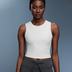Spring Summer High Elastic Belt Chest Pad Sleeveless Yoga Clothes Gather Shockproof Running Fitness Sports Vest Women Tichin