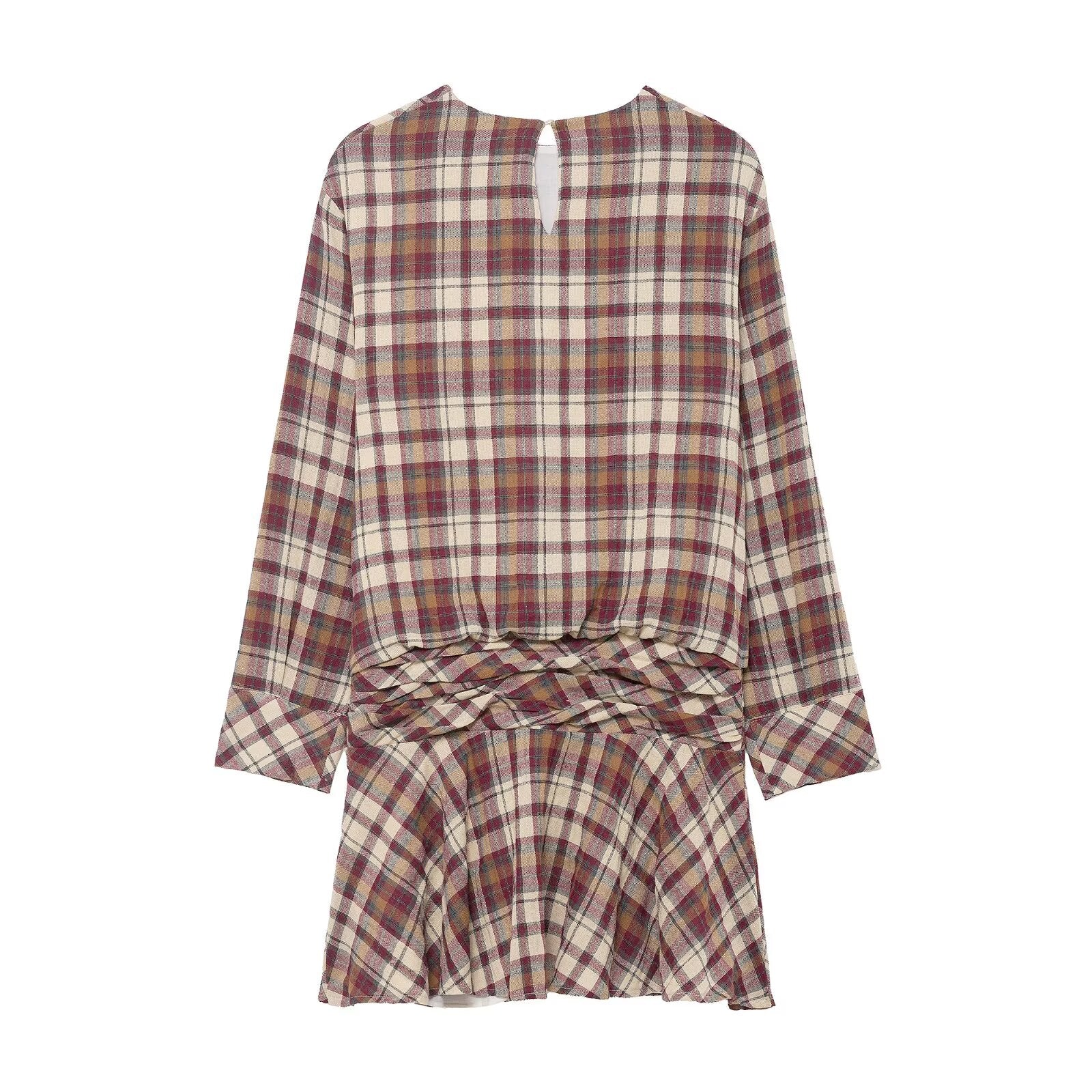 Women Clothing Summer Fashionable Plaid Mini Dress flightCourse