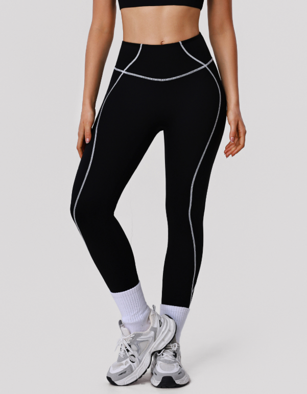 Arrival Contrast Color Yoga Ninth Pants High Waist Tight Running Workout Pants Women Hip Lifting Fitness Leggings YiGlo
