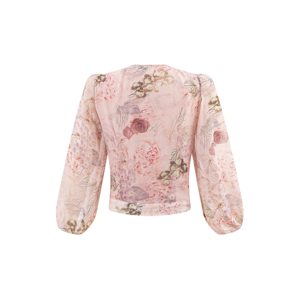 Chemise imprimée décontractée d'hiver sexy à lacets croisés en V et taille marquée, idéale pour les vacances.