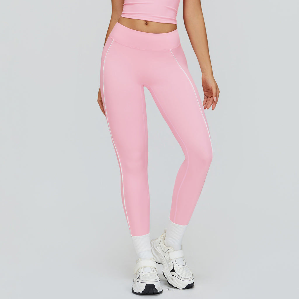 Contrast Color Nude Feel Yoga Trousers Casual Tight Hip Shaping Sports Trousers Outdoor Running Exercise Pants Sollinarry