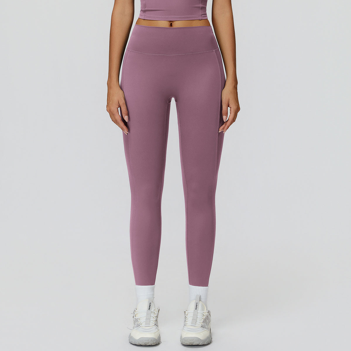 Brushed Yoga Trousers High Waist Pleated Tight Trousers Women Outdoor Running Sports Workout Clothes Sollinarry